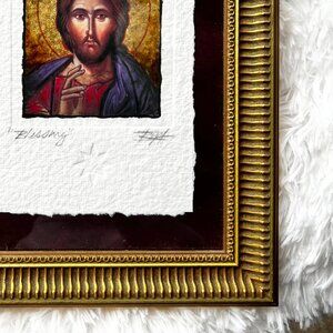 JESUS * Stunning Art Print Framed NWOT